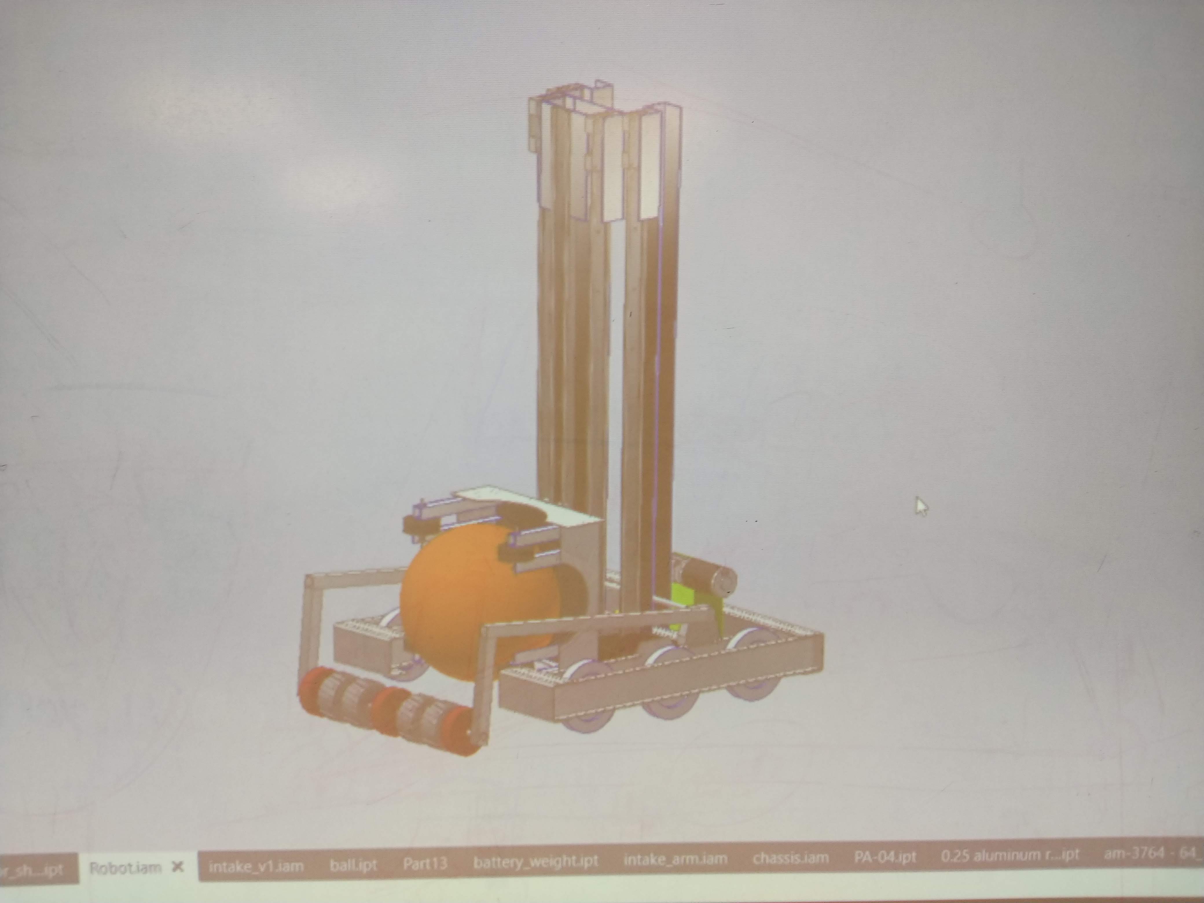 A picture of the robot at the 2019 competition